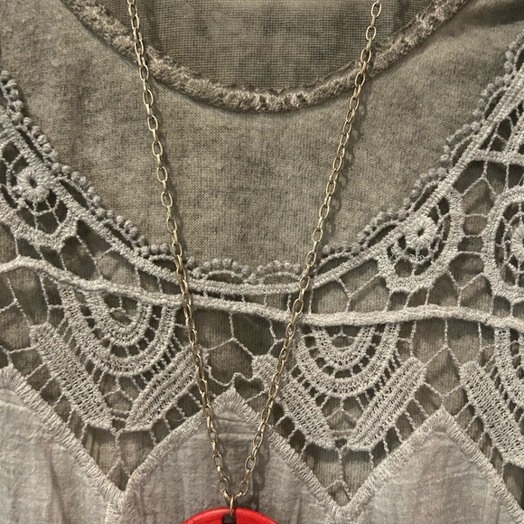 Brown(light) Lace Tunic Dress - Picture 4 of 7